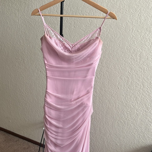 HOUSE OF CB Nalini cotton candy pink dress - Picture 4 of 4
